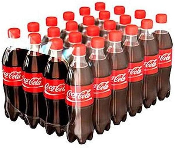 Un pack de bouteilles de Coca-Cola.